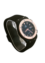 Hublot Geneva Quartz Black & Rose Gold Watch