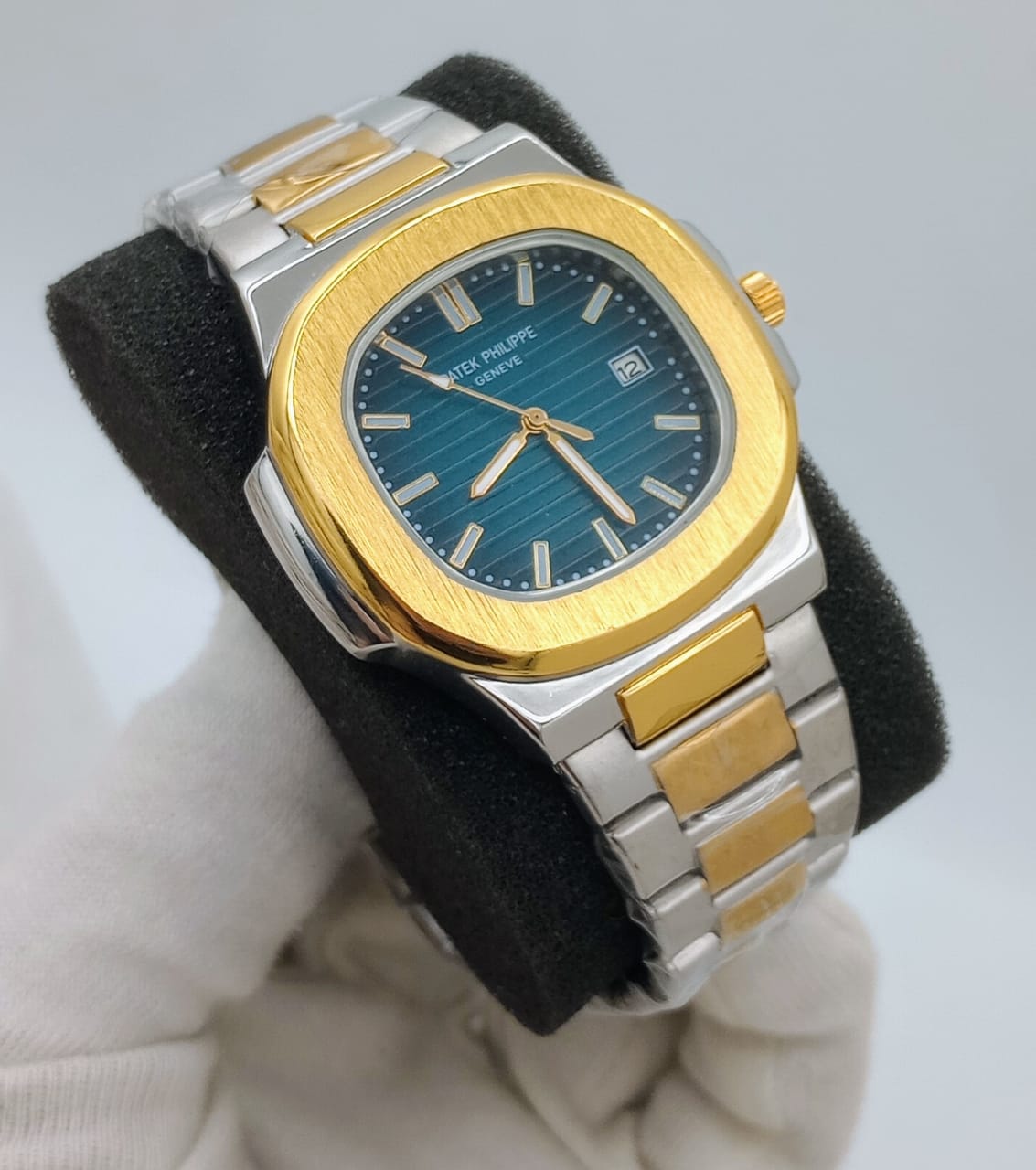 Luxury Patek Philippe Nautilus Two-Tone Stainless Steel & Gold Watch