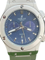 Hublot Classic Fusion Quartz Men’s Luxury Watch – Silver Strap, Blue Dial